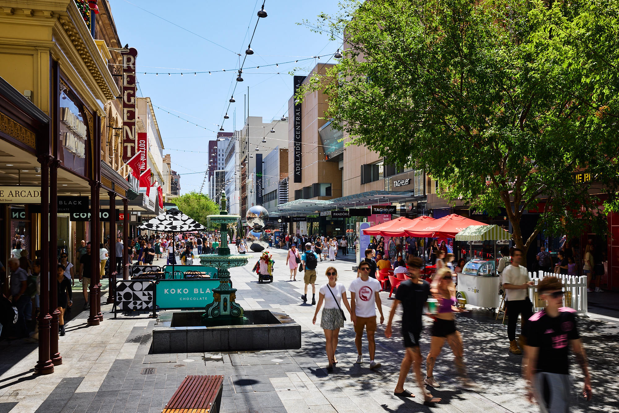 Rundle Mall full of shoppers