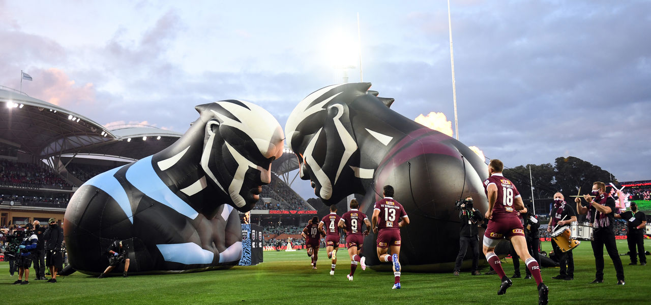 NRL Giant Heads on Adelaide Oval
