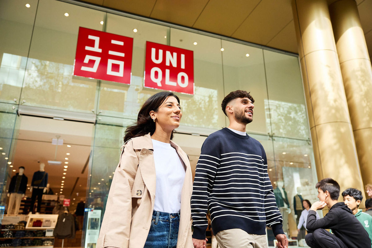 Shoppers at UNIQLO Rundle Mall