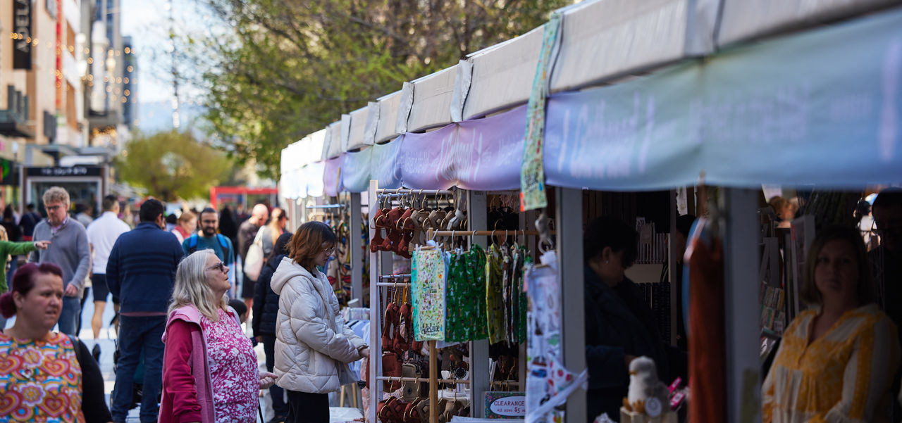 Gathered Market in the Mall