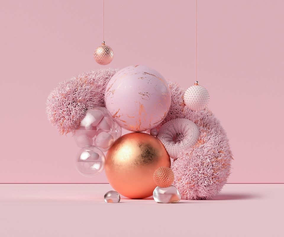 Pink Mall's Balls 3D Render