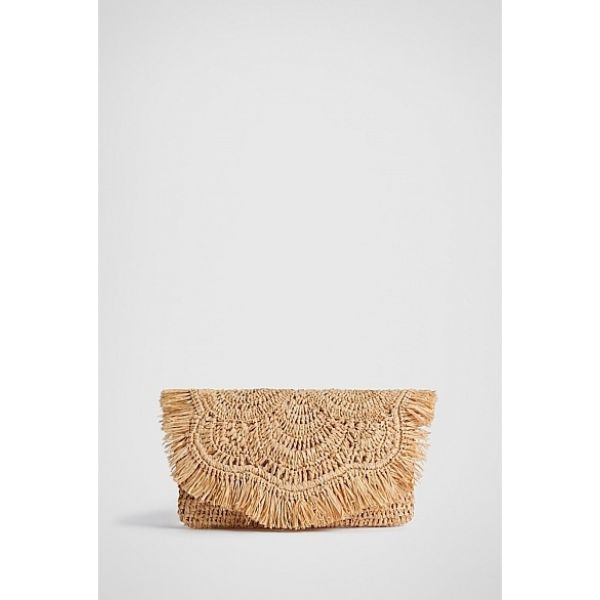 Kate Raffia Pouch