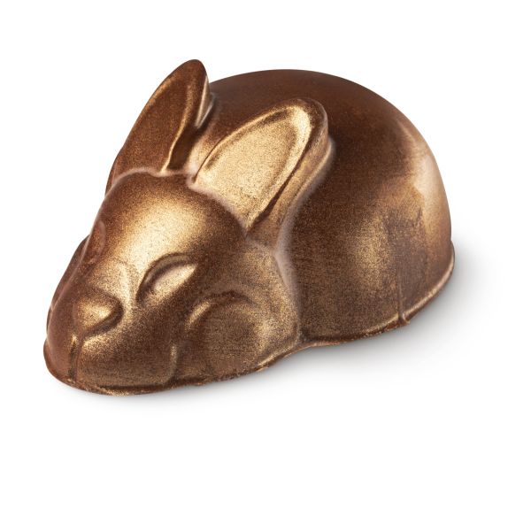 A gold bunny body butter block