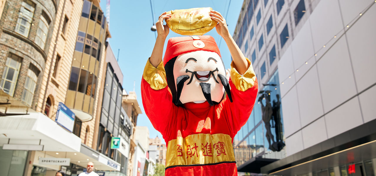 God of Fortune in Rundle Mall