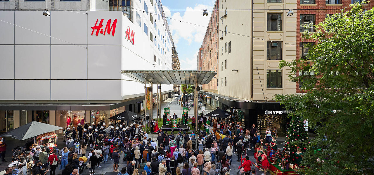 Christmas Pageant Launch in Gawler Place