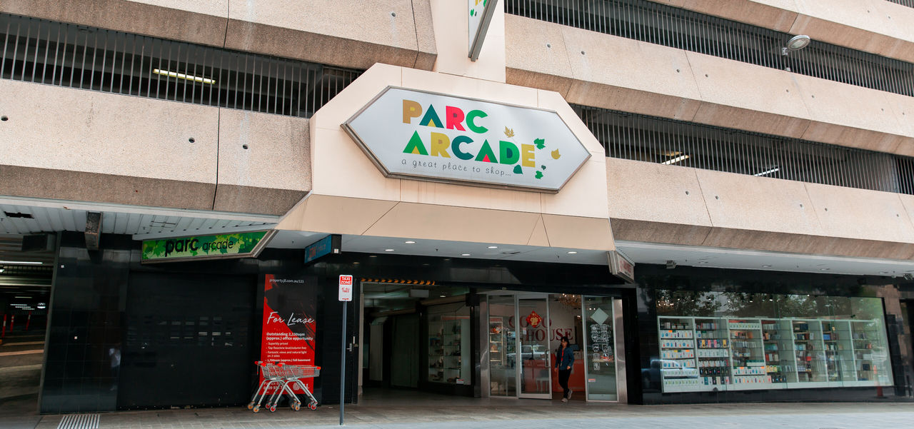 The exterior of Parc Arcade