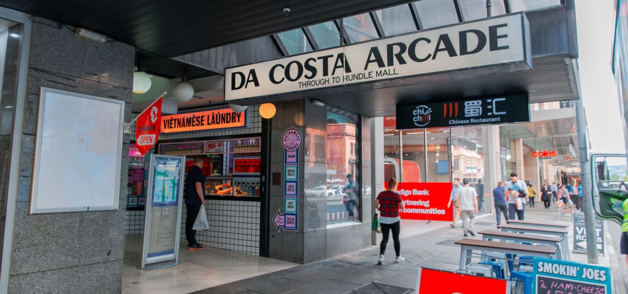 The exterior of Da Costa Arcade