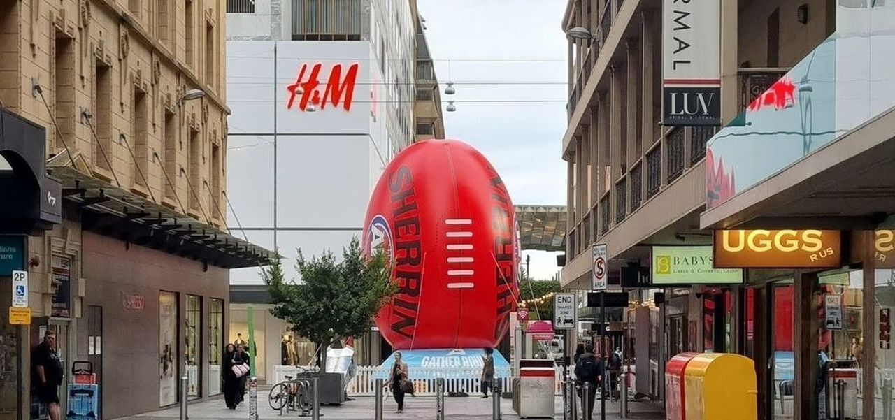 Gather round giant footy