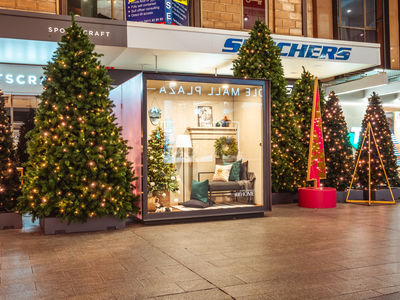 A Christmas window in Rundle Mall