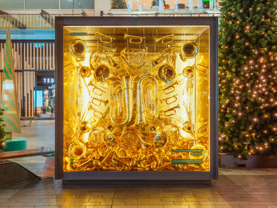 A Christmas window in Rundle Mall