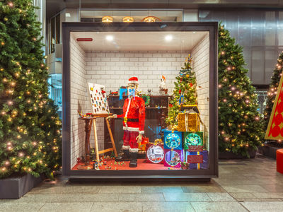 A Christmas window in Rundle Mall