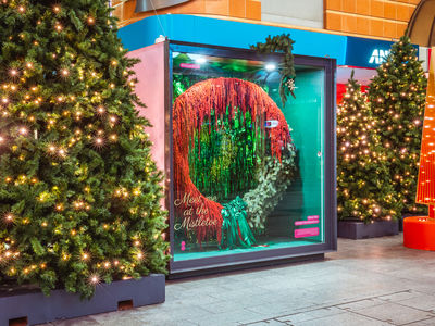 A Christmas window in Rundle Mall