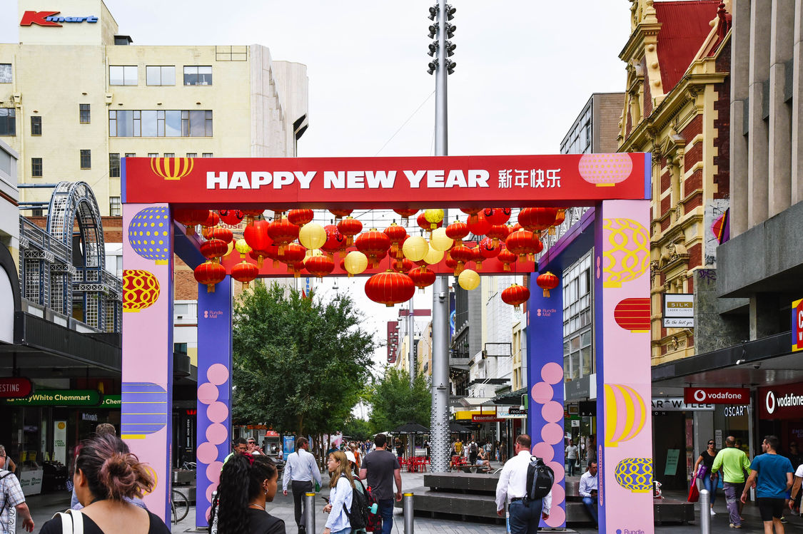 Lunar New Year Entry Statement in Rundle Mall