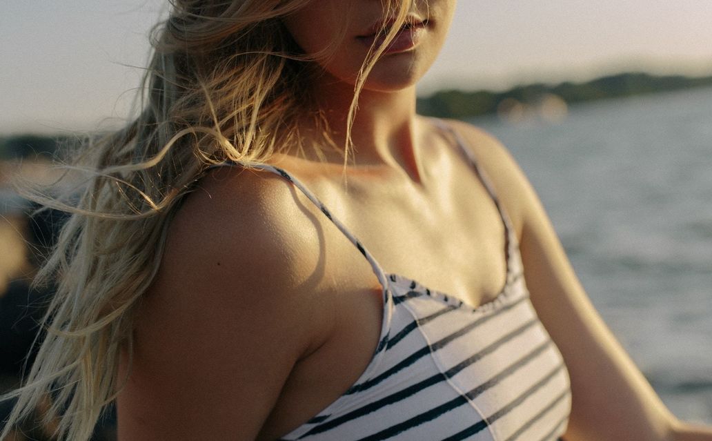 Woman Wearing Striped Dress