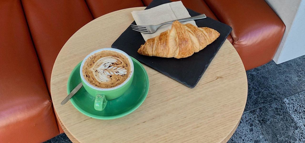 Coffee and Croissant at Clio Cafe