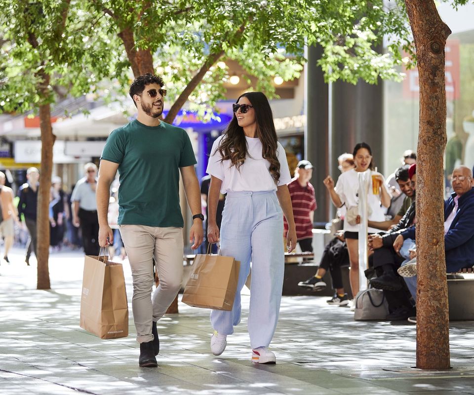 Shoppers in Rundle Mall