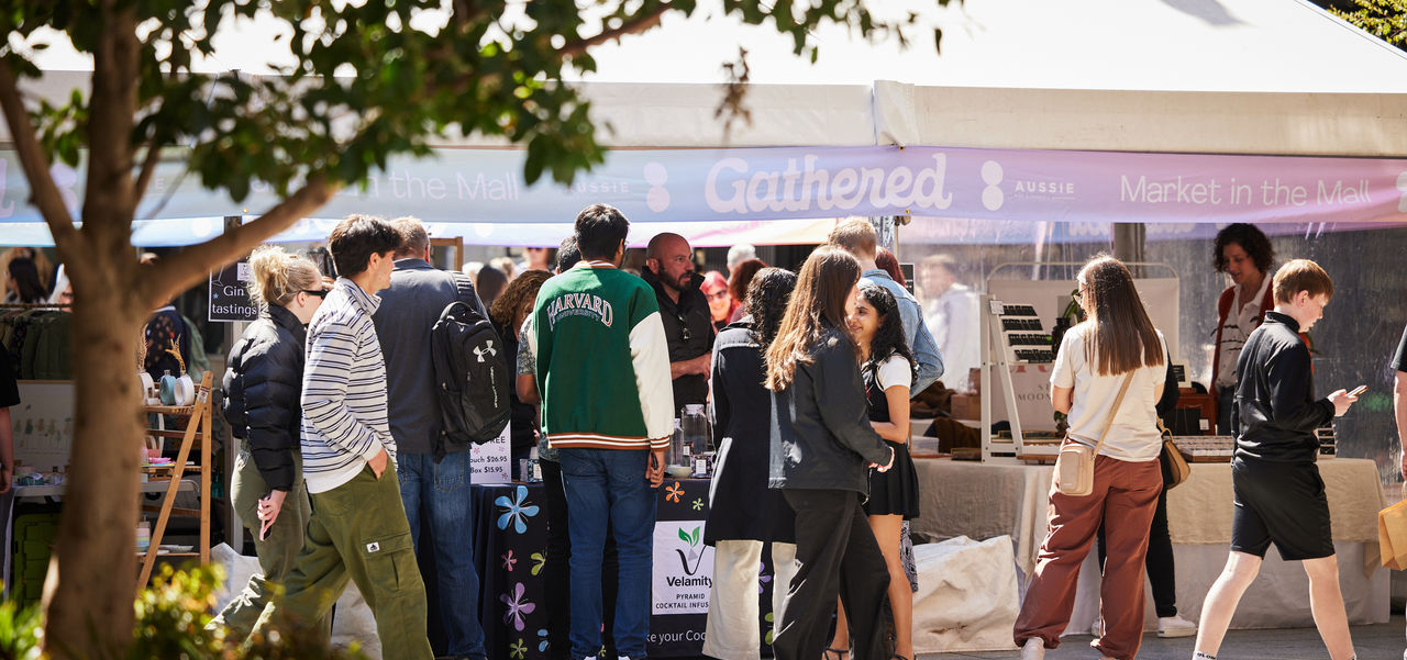 Gathered Market in the Mall