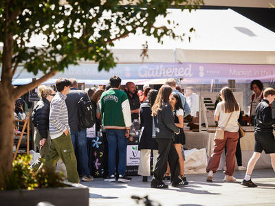 Gathered Market in the Mall
