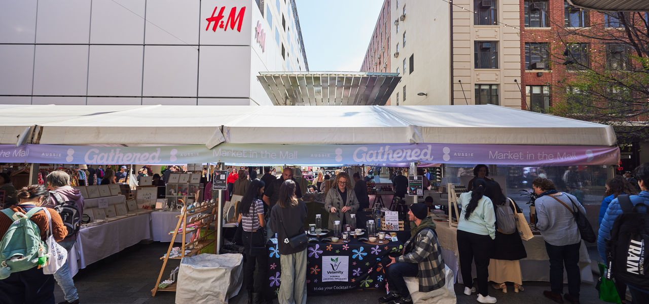 Gathered Market in the Mall
