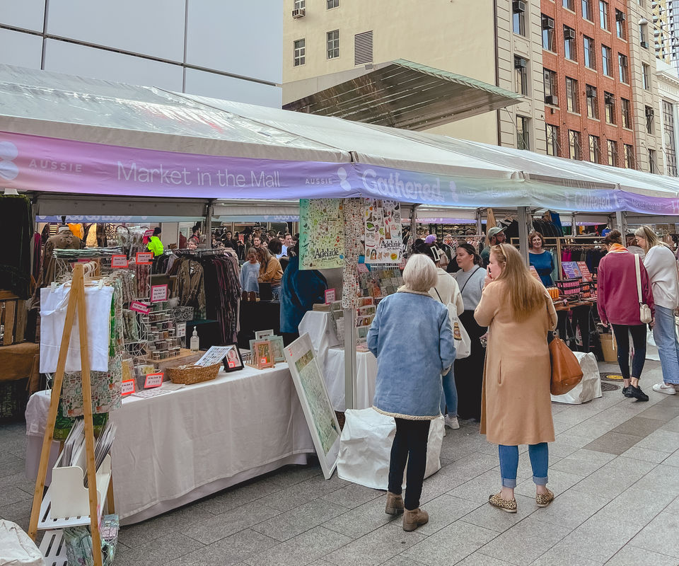 Gathered Market in the Mall