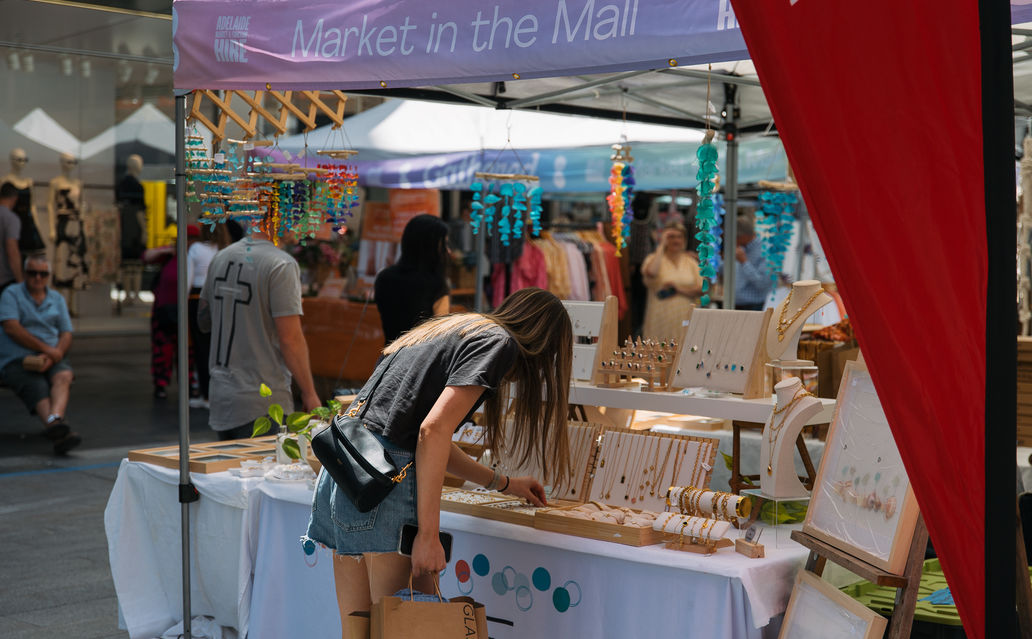 Gathered Market in the Mall
