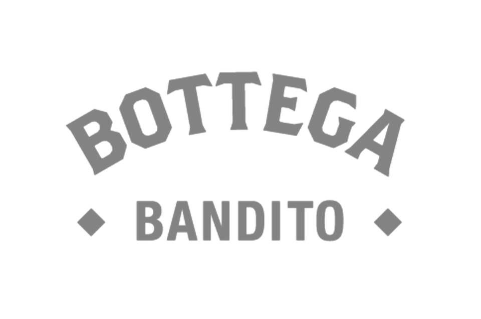 Black and white logo bottega bandito