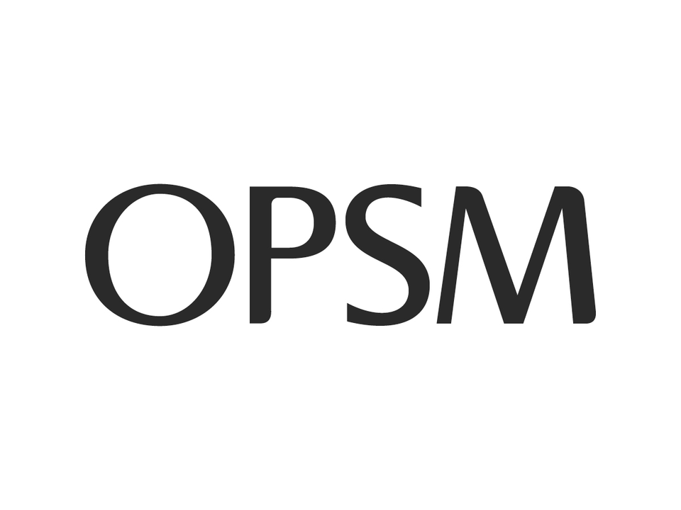 OPSM Black and white logo